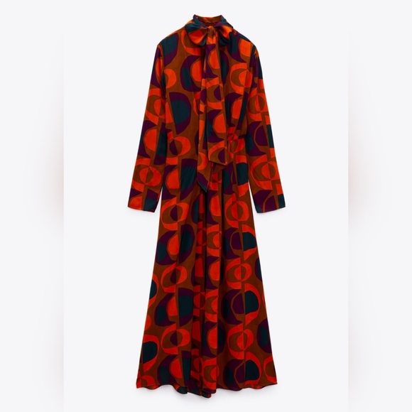 Geometric Print Dress - L - Picture 4 of 9